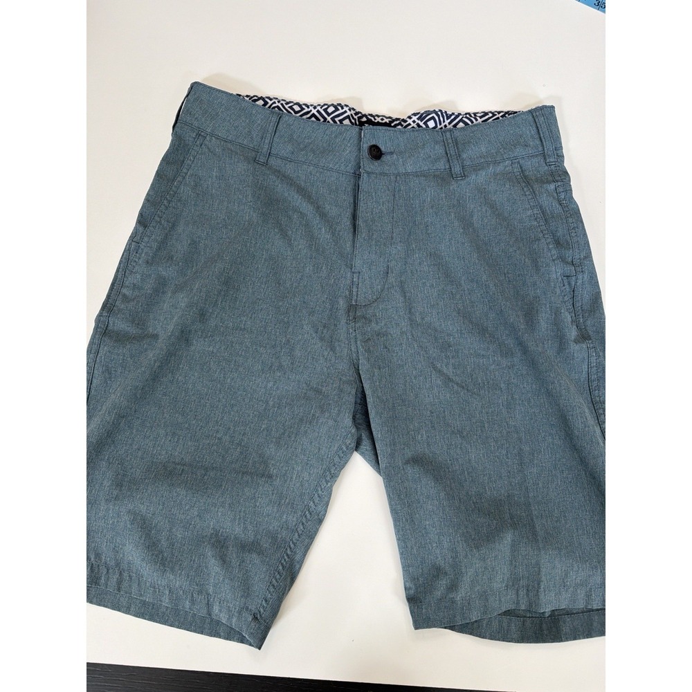 Mens Hybrid Golf Shorts 33 Blue Performance Stretch 9" Inseam TRUNKS Casual 5088